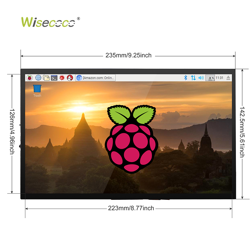 Wisecoco Pantalla Táctil LCD I - Raspberry Pi 10.1 Inch Capacitive Touch Screen Ips reseña y precio